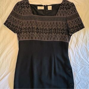 🖤 Liz Claiborne 90s Vintage/Classic black ankle length dressy Dress!